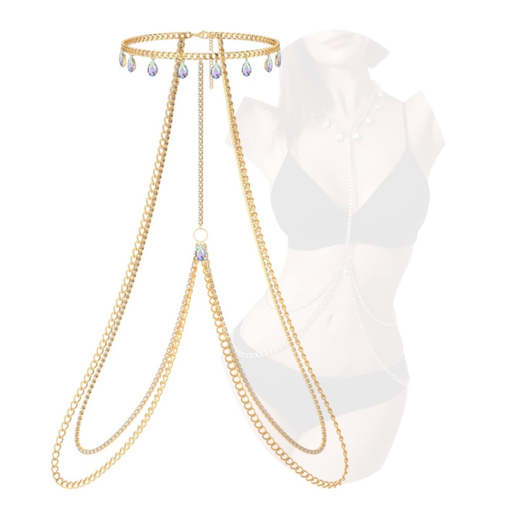 Rhinestone body chain